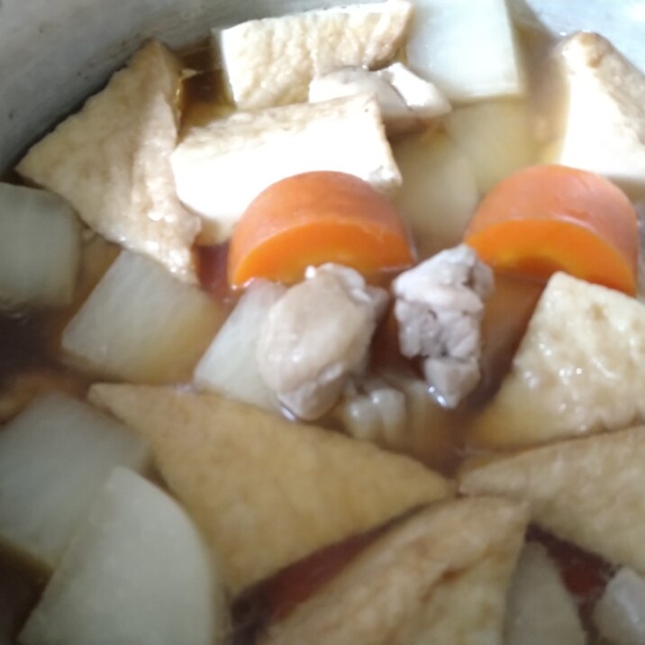 大根と厚揚げ·鶏肉の煮物